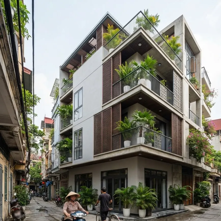 Nhà góc 2 mặt kiệt trung tâm